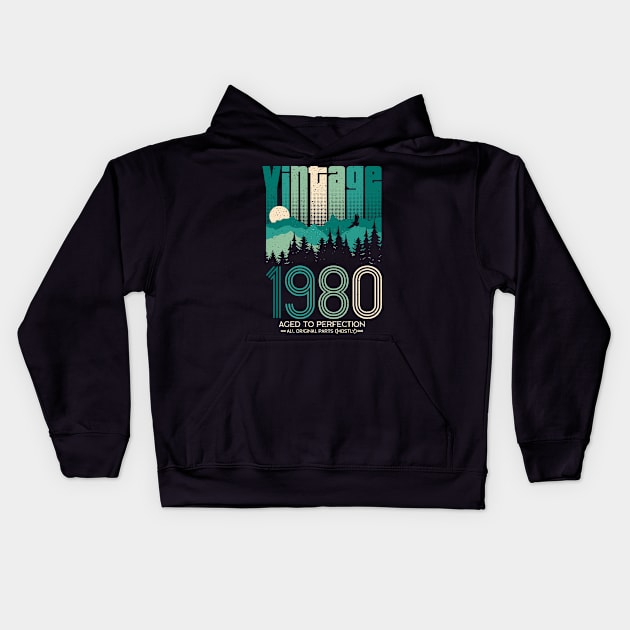 40th birthday gifts for men and women 1980 gift 40 years old Kids Hoodie by CheesyB